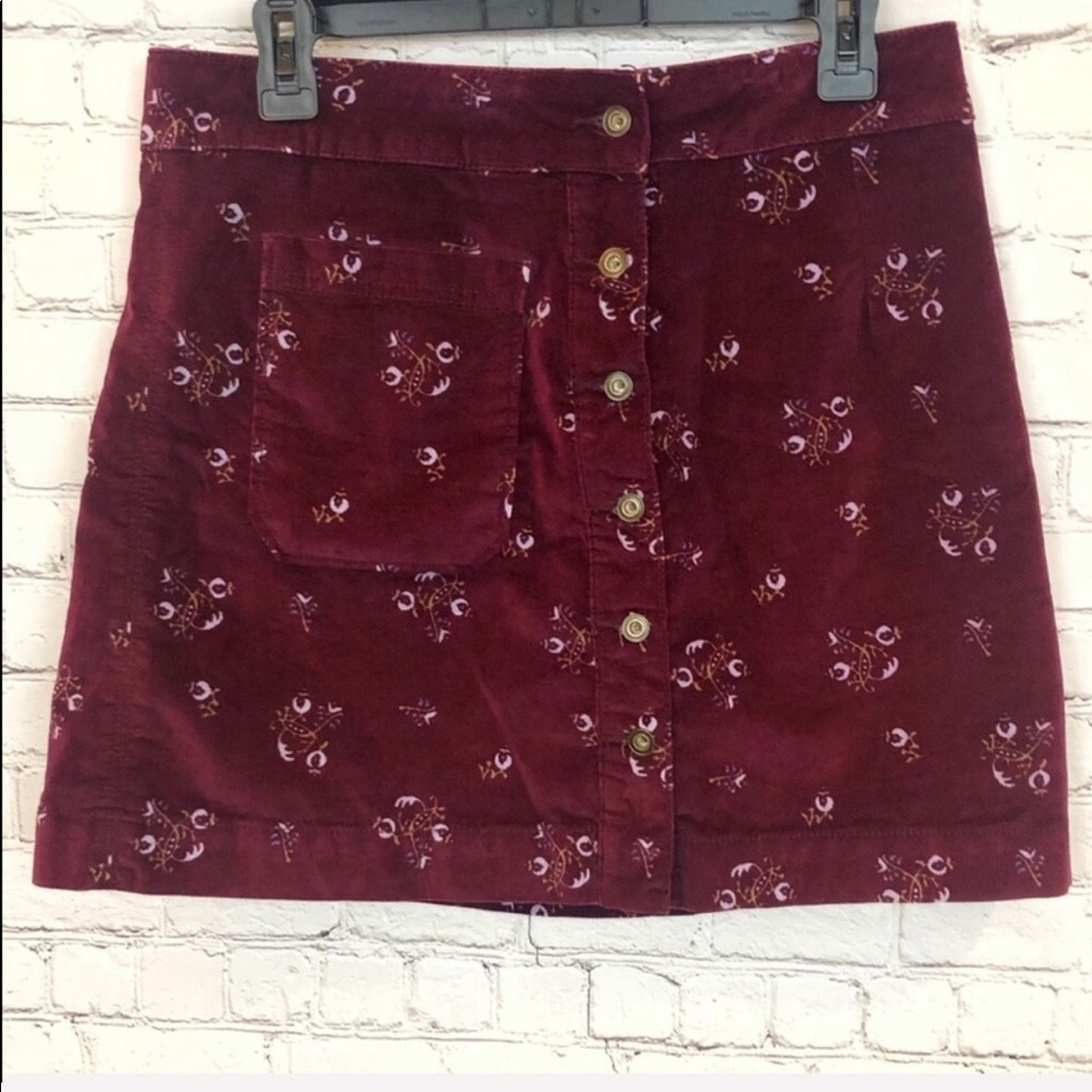 FREE PEOPLE / retro Good Times Printed Mini Skirt - Picture 4 of 6